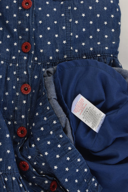 Pumpkin Patch Size 8 Lined Stars Denim Dress
