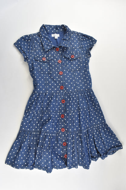 Pumpkin Patch Size 8 Lined Stars Denim Dress