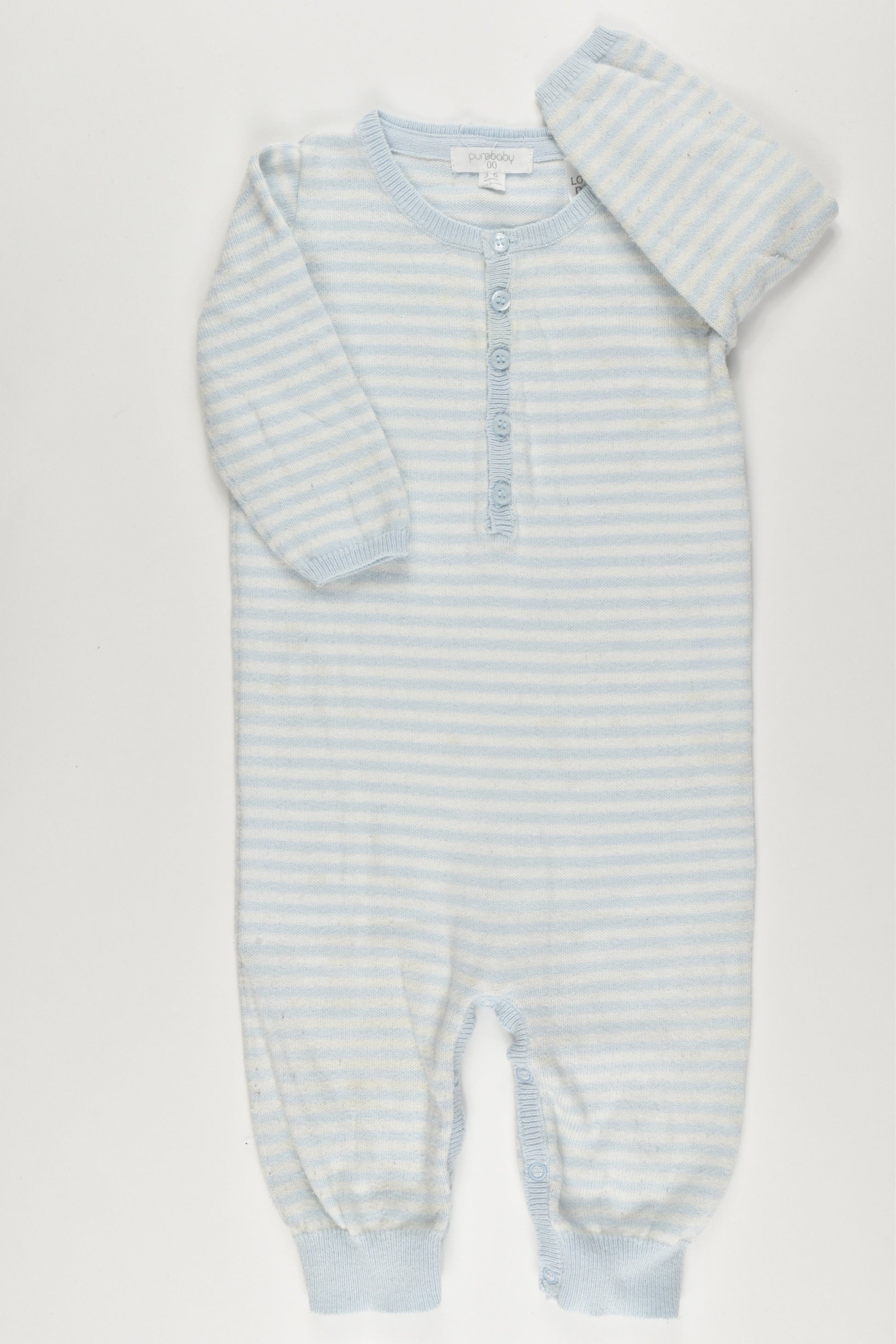 Purebaby Size 00 (3-6 months) Knitted Romper