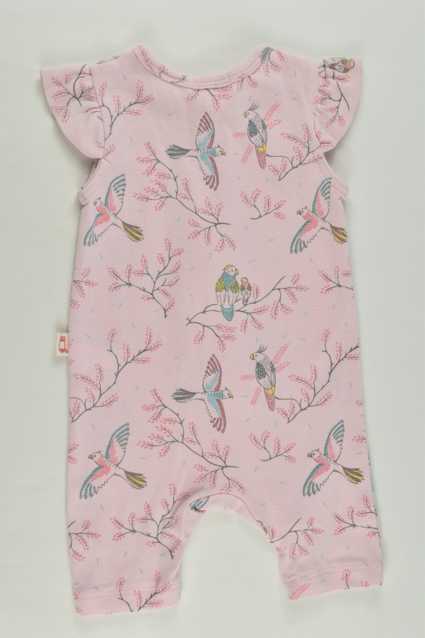 Purebaby Size 000 (0-3 months) Bird Short Romper