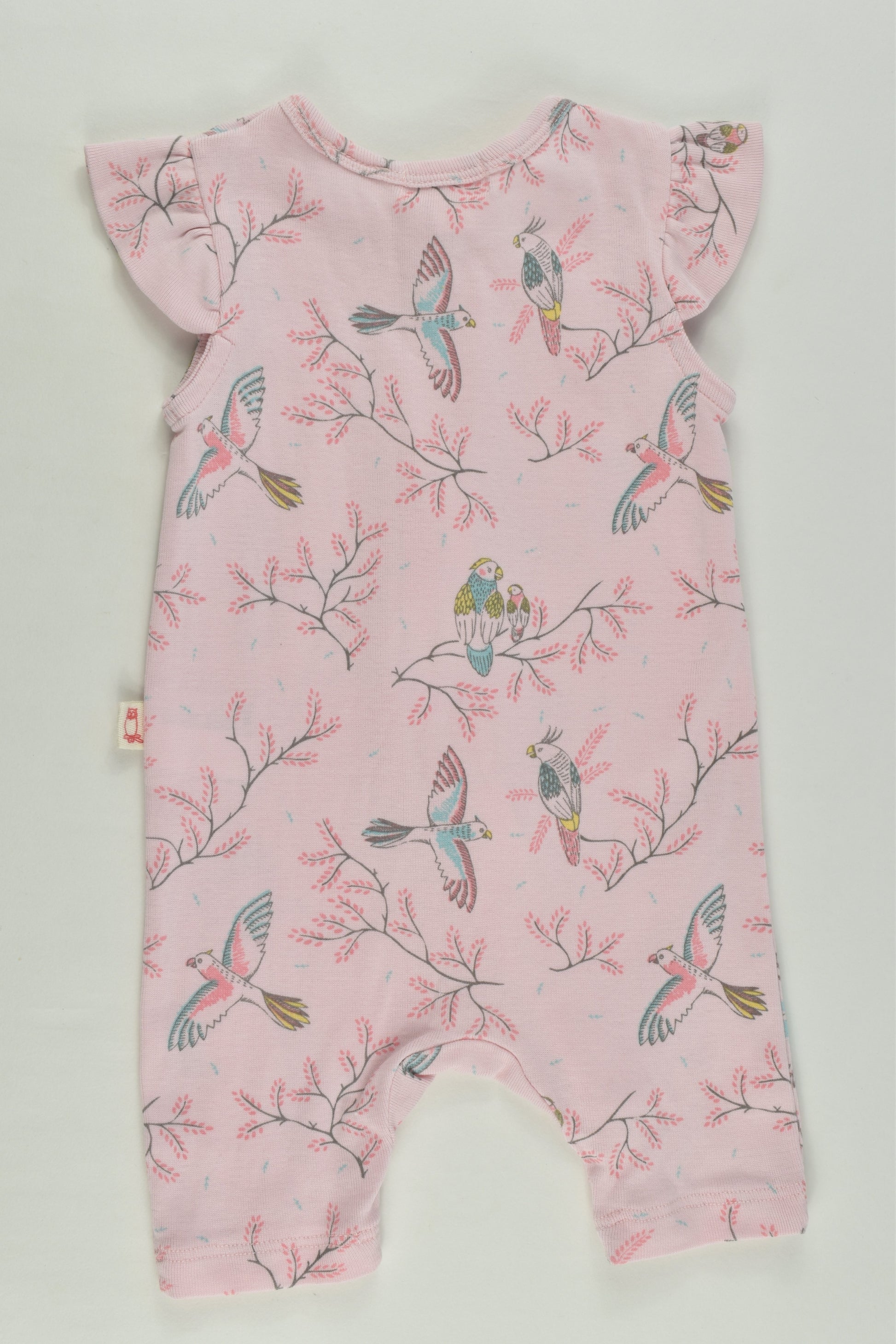 Purebaby Size 000 (0-3 months) Bird Short Romper