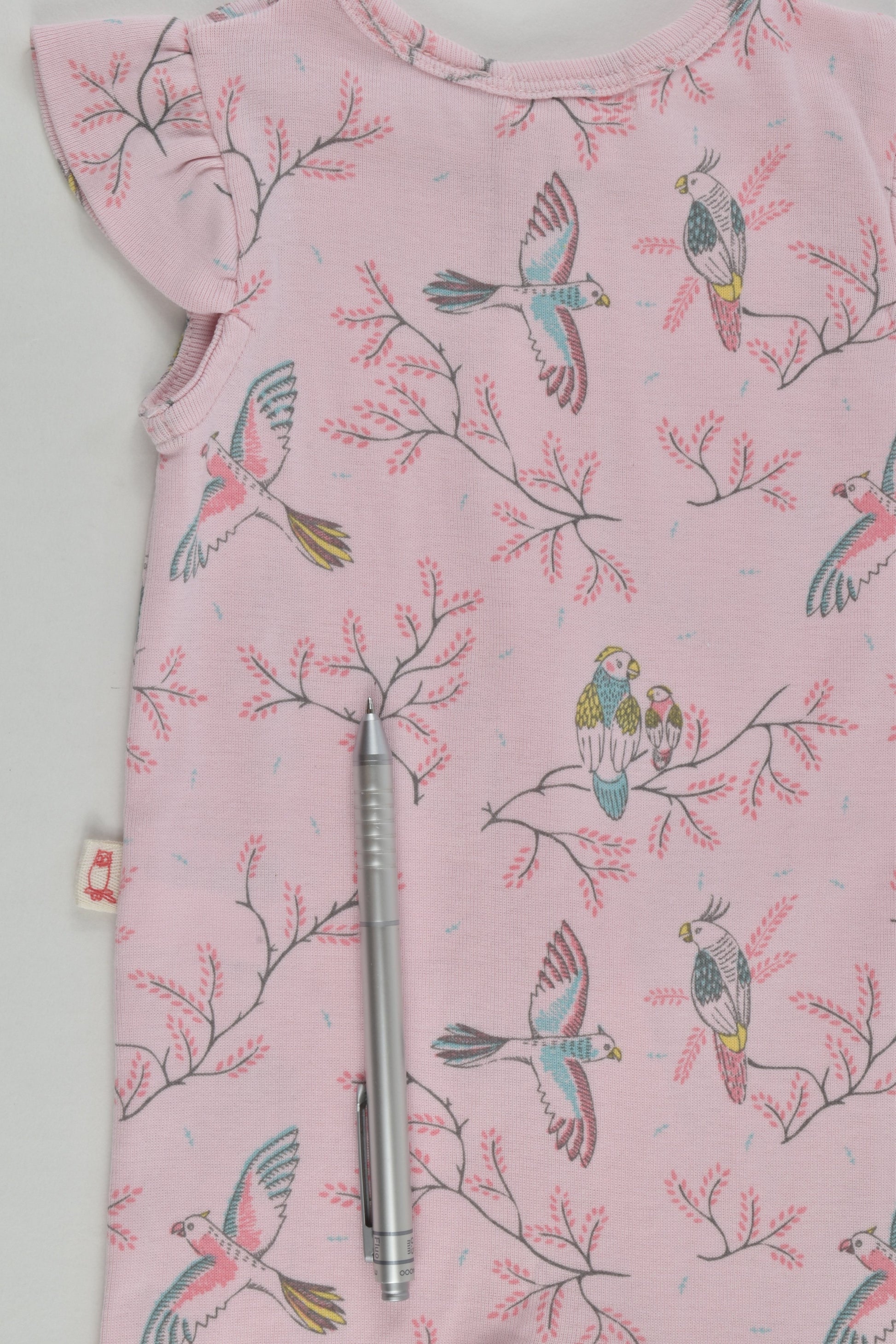 Purebaby Size 000 (0-3 months) Bird Short Romper