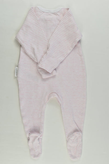 Purebaby Size 000 (0-3 months) Footed Zip Romper