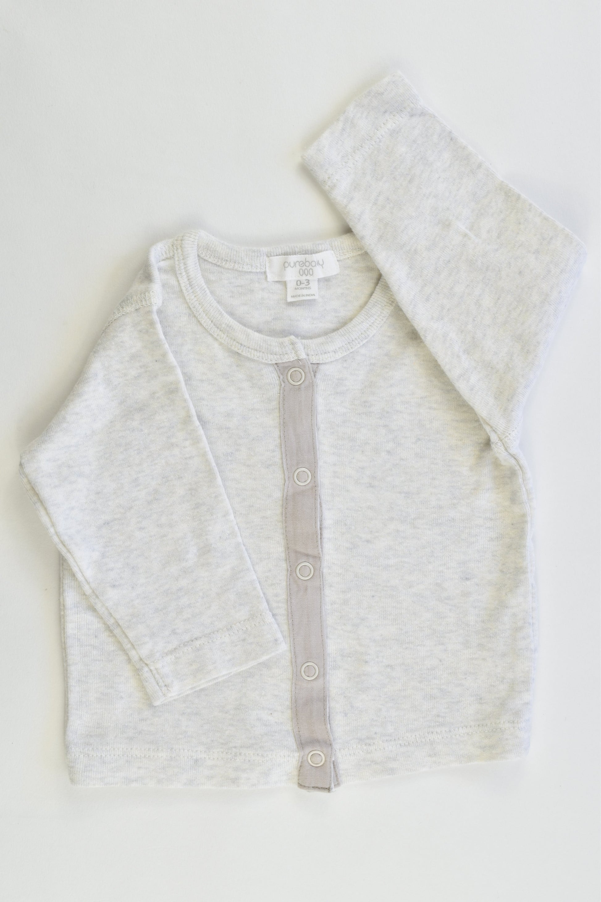 Purebaby Size 000 (0-3 months) Organic Cotton Cardigan