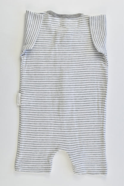 Purebaby Size 000 (0-3 months) Striped Short Romper
