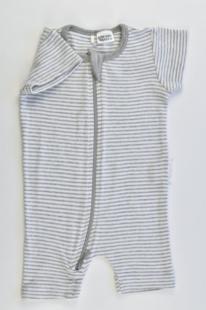 Purebaby Size 000 (0-3 months) Striped Short Romper