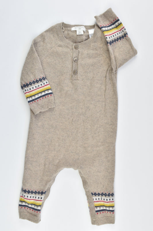 Purebaby Size 000 Knitted Cotton/Wool Romper