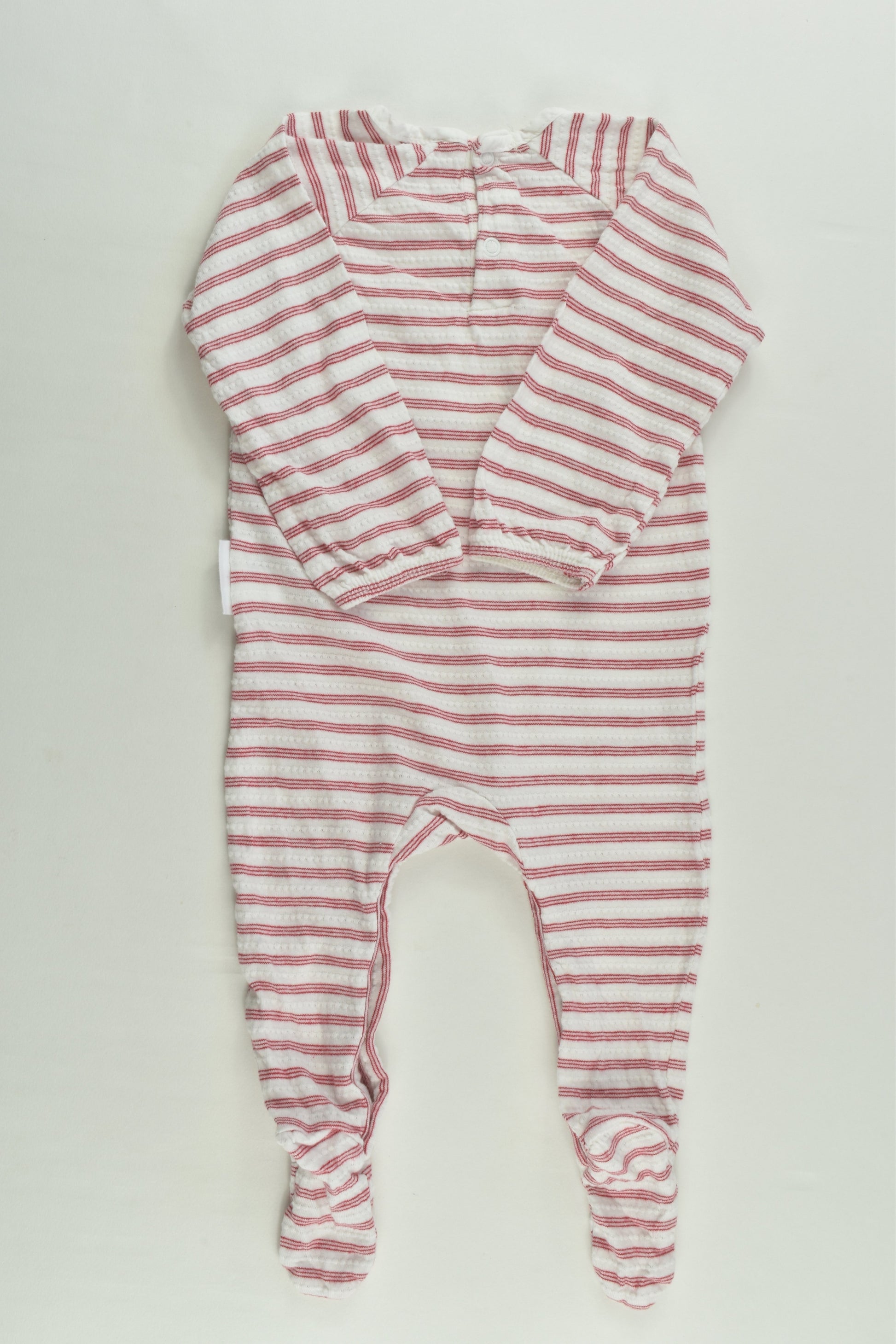 Purebaby Size 000 Striped Footed Romper