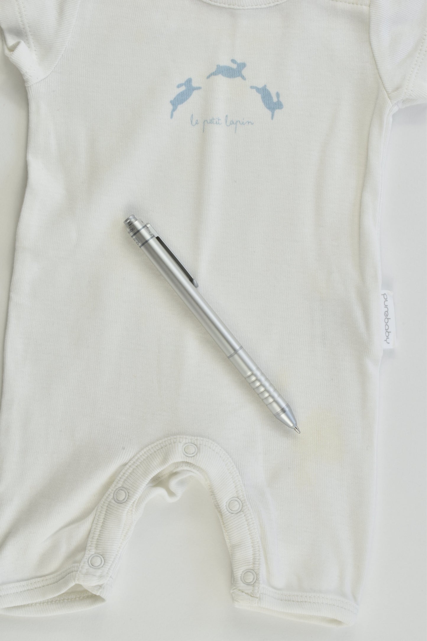 Purebaby Size 0000 'Le Petit Lapin' Short Romper