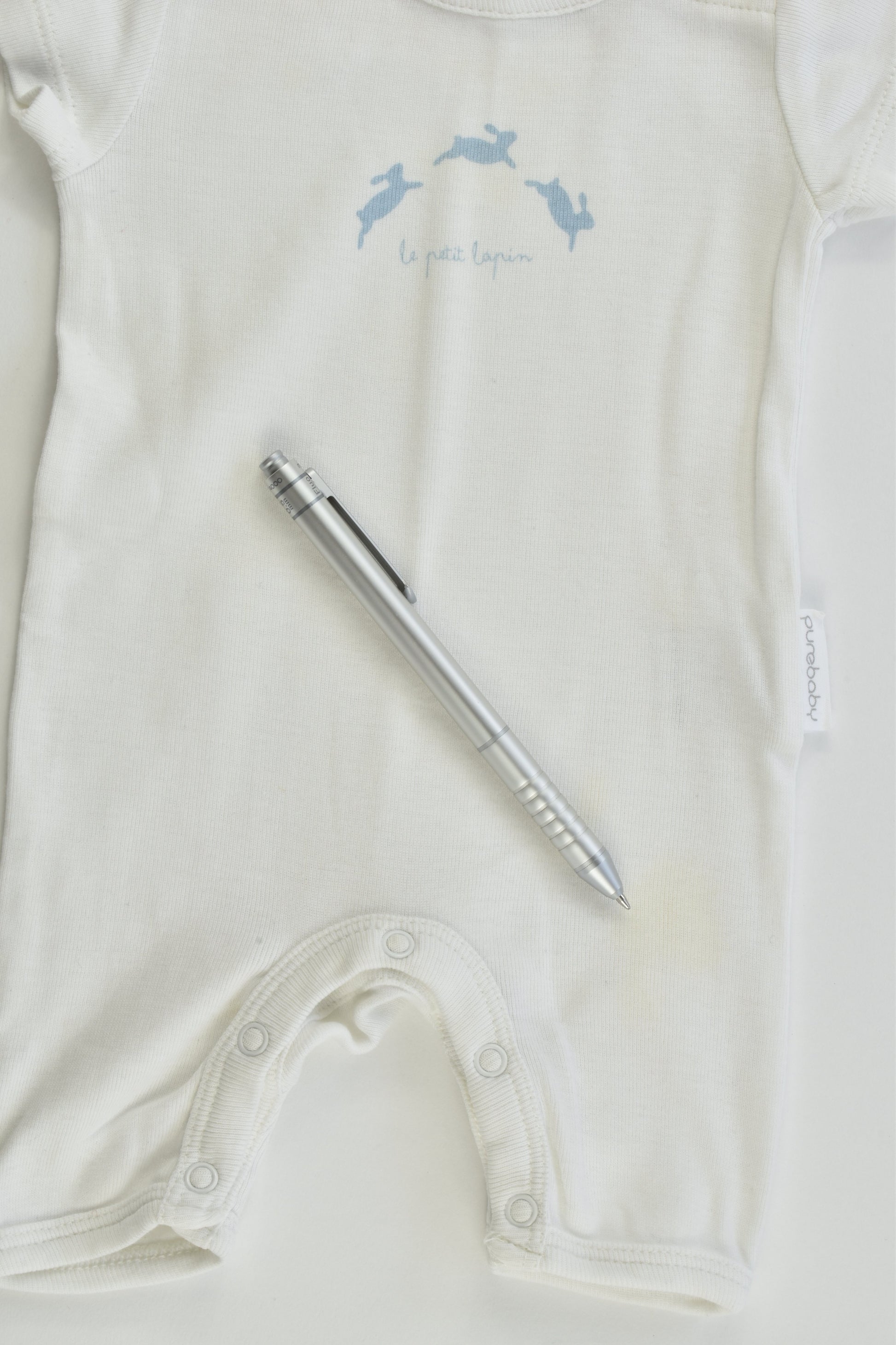 Purebaby Size 0000 'Le Petit Lapin' Short Romper