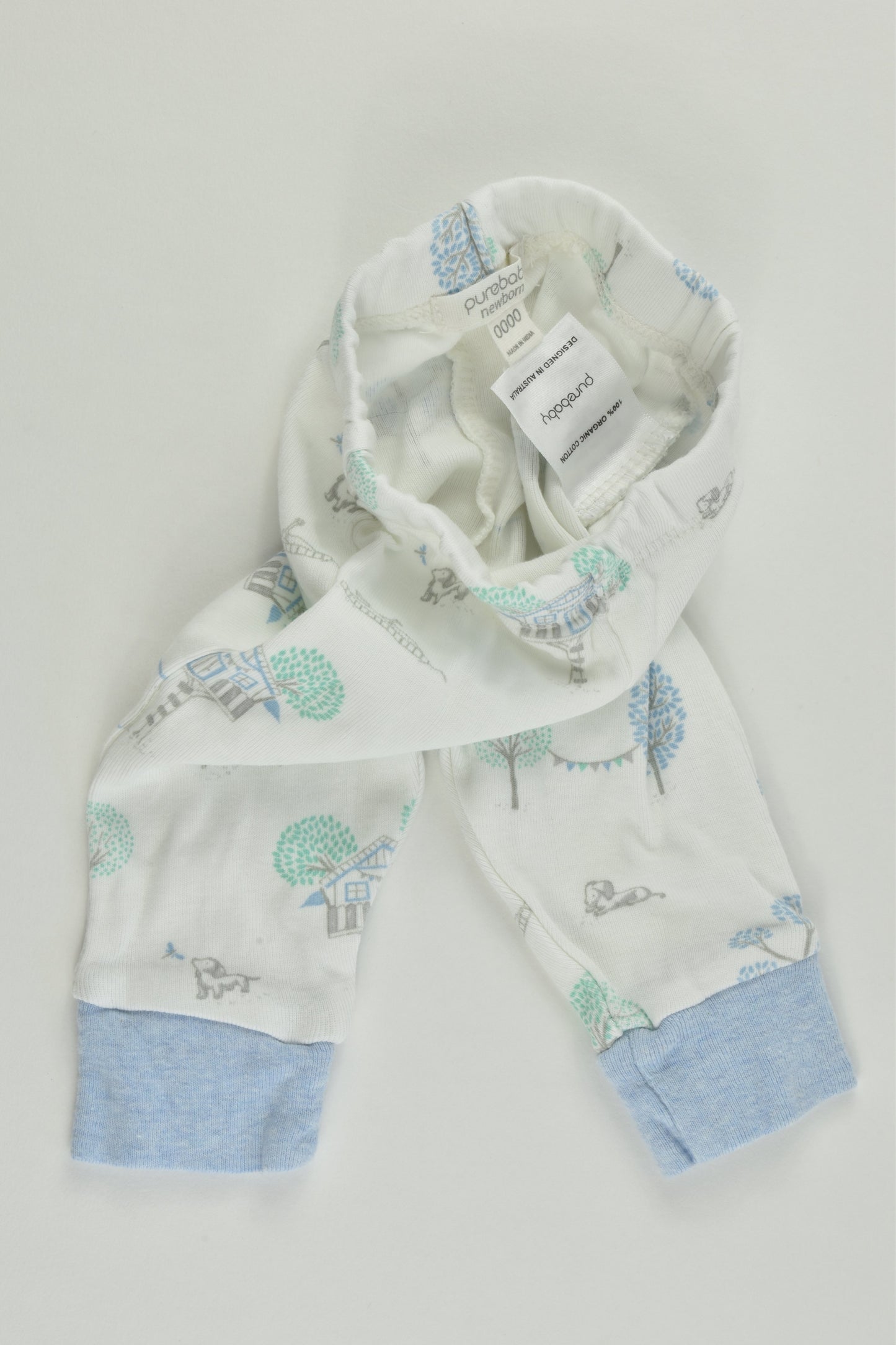 Purebaby Size 0000 (Newborn) Tree House Pants