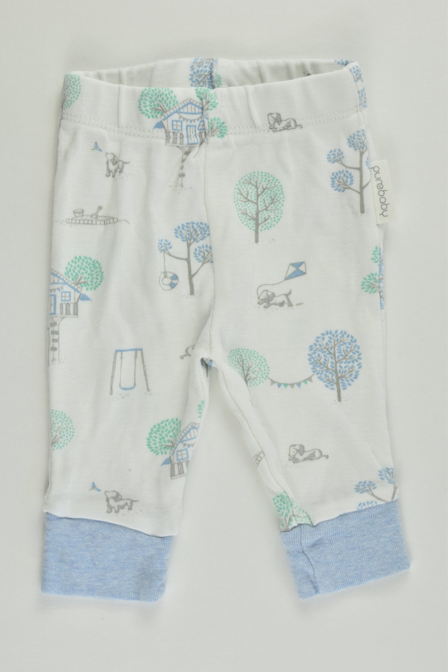 Purebaby Size 0000 (Newborn) Tree House Pants