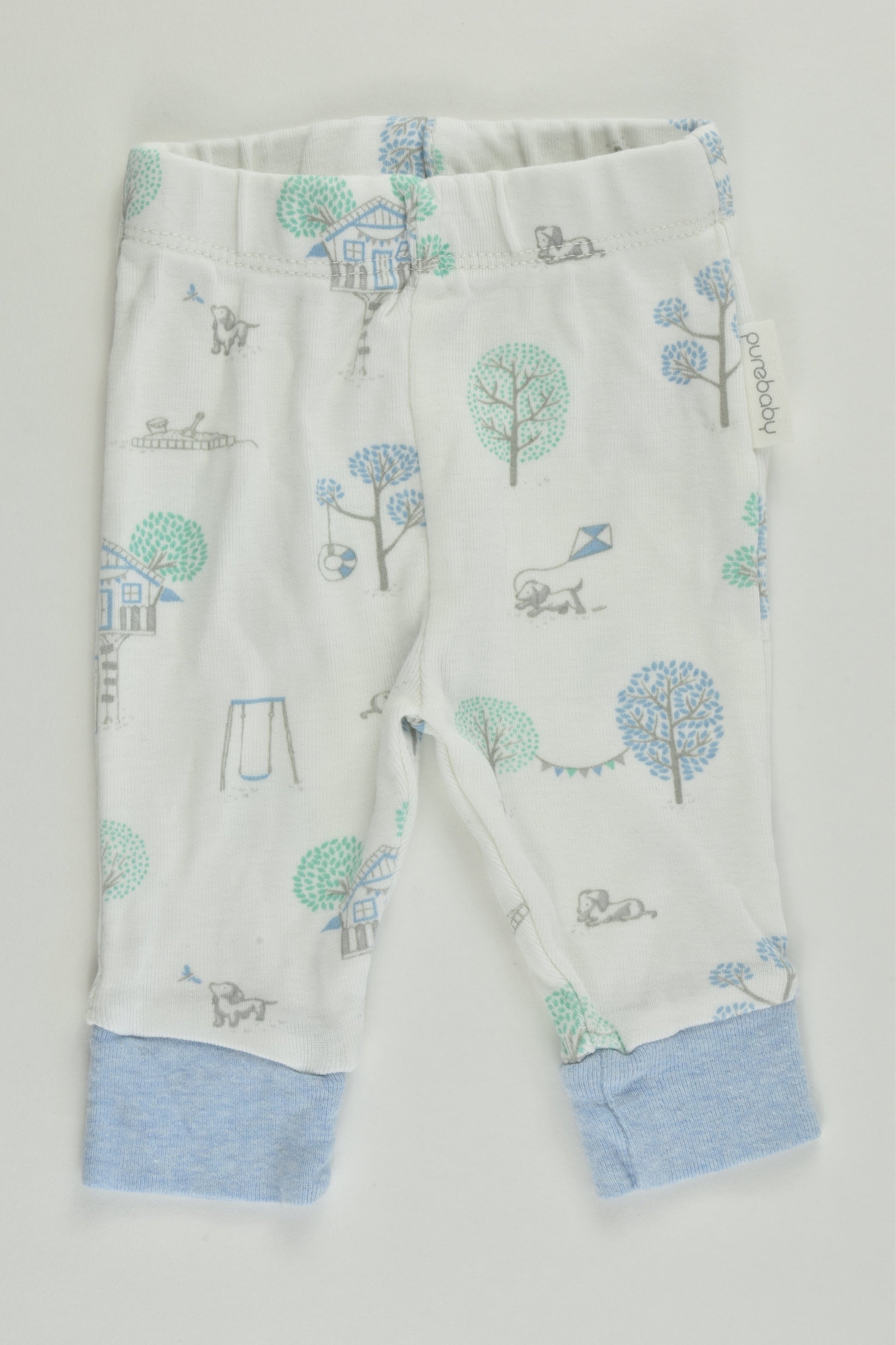 Purebaby Size 0000 (Newborn) Tree House Pants