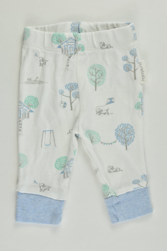 Purebaby Size 0000 (Newborn) Tree House Pants
