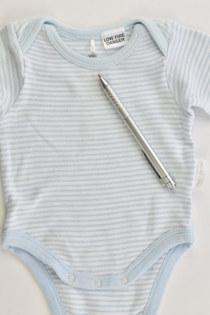 Purebaby Size 0000 Striped Bodysuit