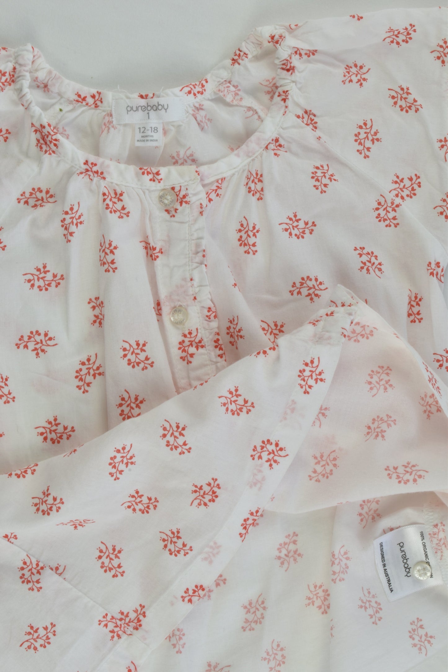 Purebaby Size 1 (12-18 months) Blouse