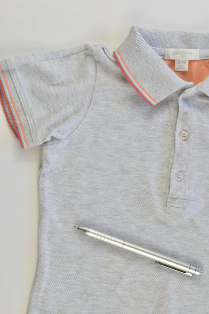 Purebaby Size 1 (12-18 months) Collared Polo T-shirt
