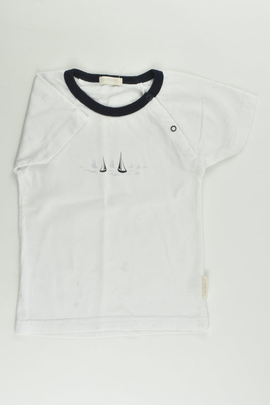 Purebaby Size 1 Sail Boats T-shirt