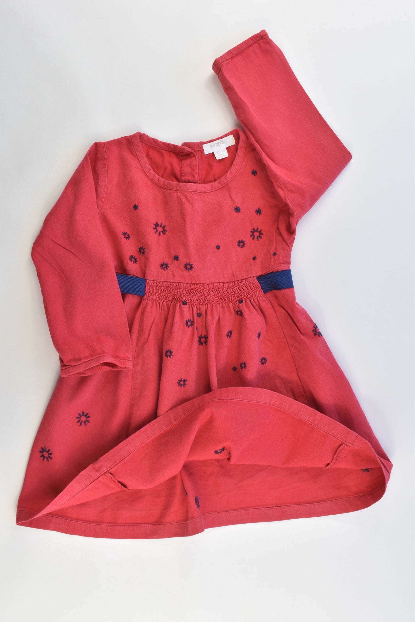Purebaby Size 12-18 months Organic Cotton/Bamboo Dress