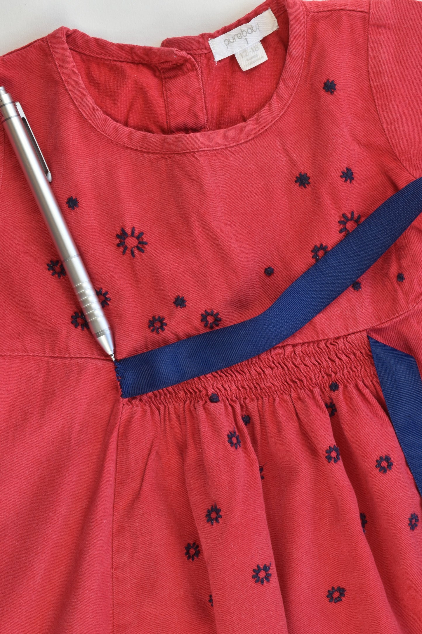 Purebaby Size 12-18 months Organic Cotton/Bamboo Dress