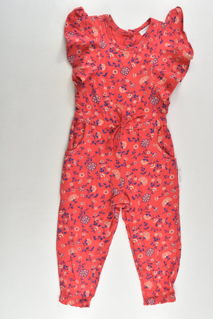 Purebaby Size 2 (18-24 months) Floral Playsuit