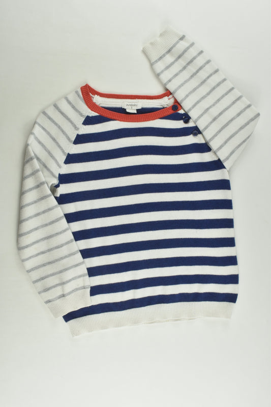 Purebaby Size 3 Striped Knitted Jumper