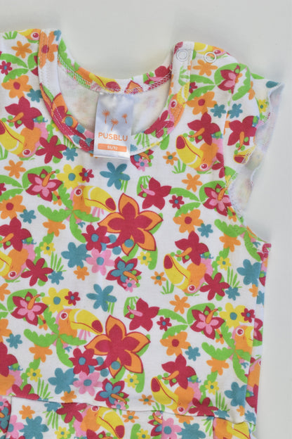Pusblu (Germany) Size 86/92 cm (1/2) Floral Bodysuit