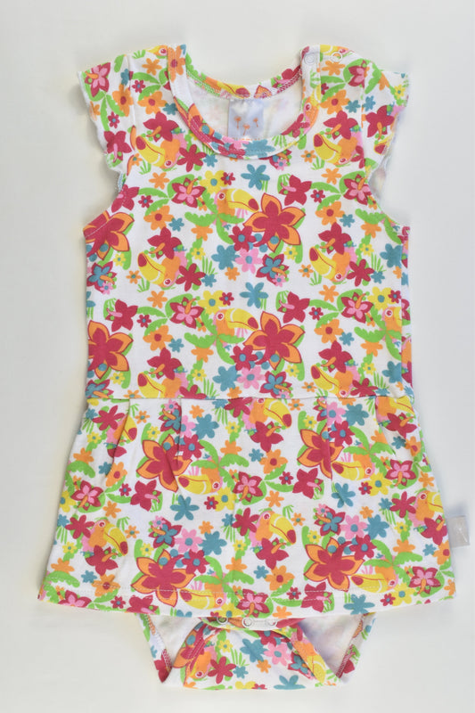 Pusblu (Germany) Size 86/92 cm (1/2) Floral Bodysuit