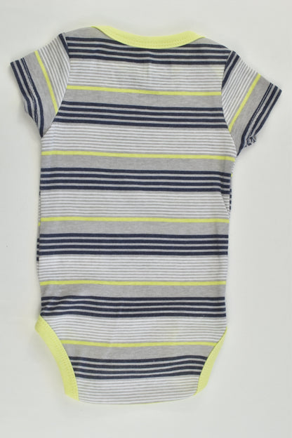 Quiksilver Size 000 (0-3 months) Striped Bodysuit