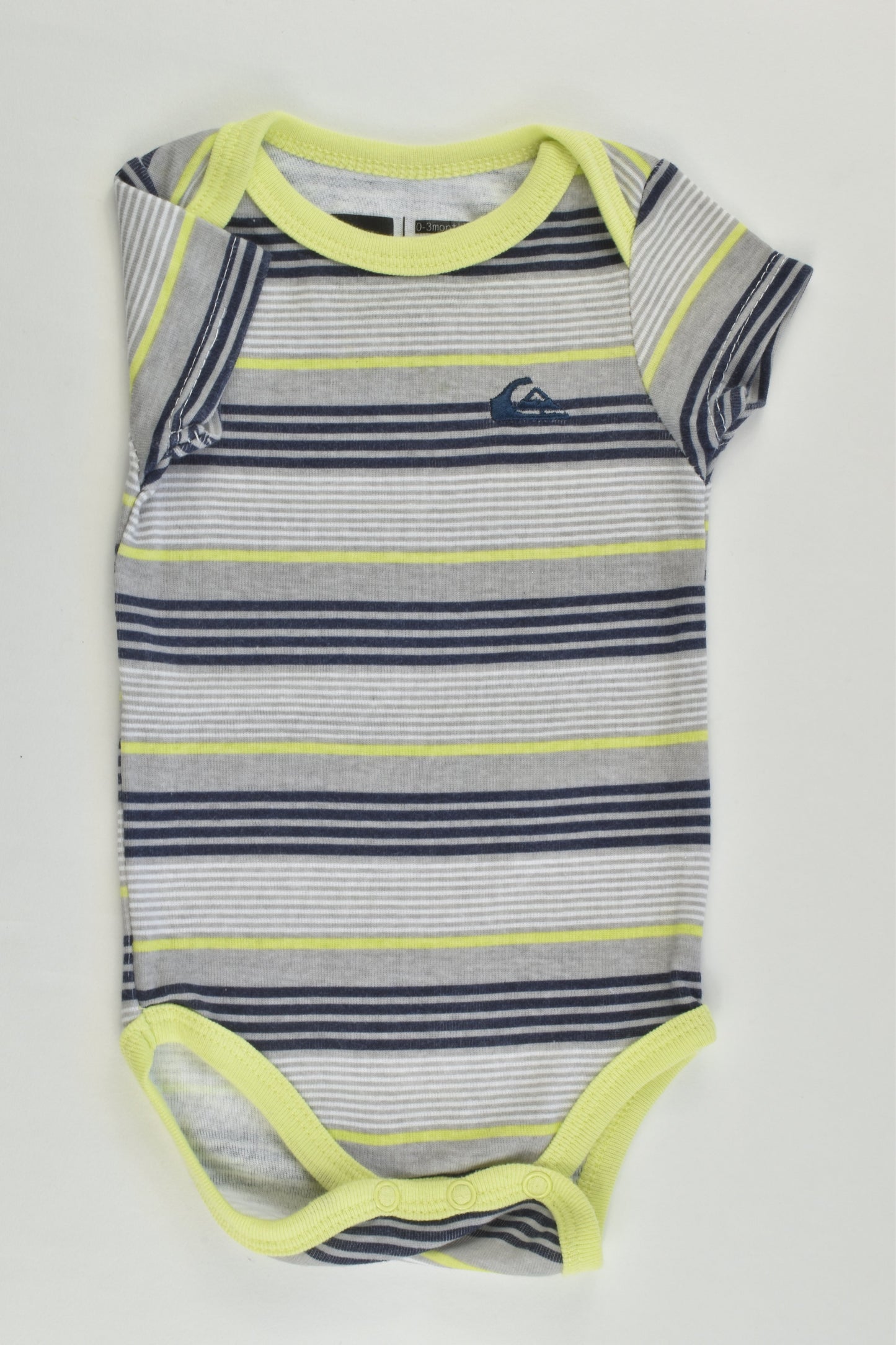 Quiksilver Size 000 (0-3 months) Striped Bodysuit