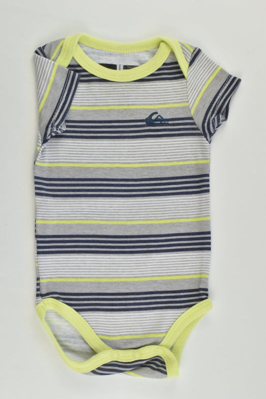Quiksilver Size 000 (0-3 months) Striped Bodysuit