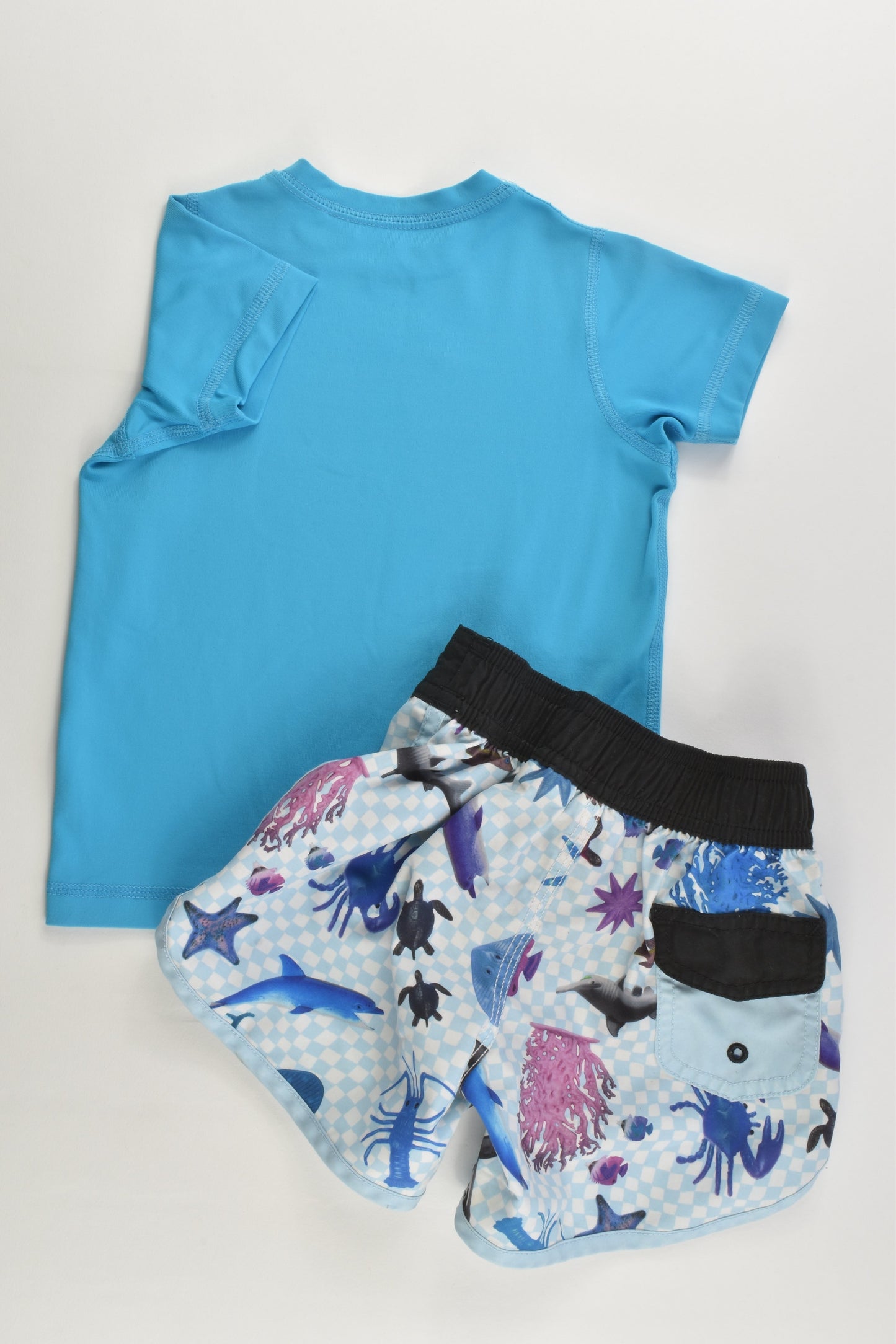 Quiksilver Size 2 Rashie Top and Board Shorts