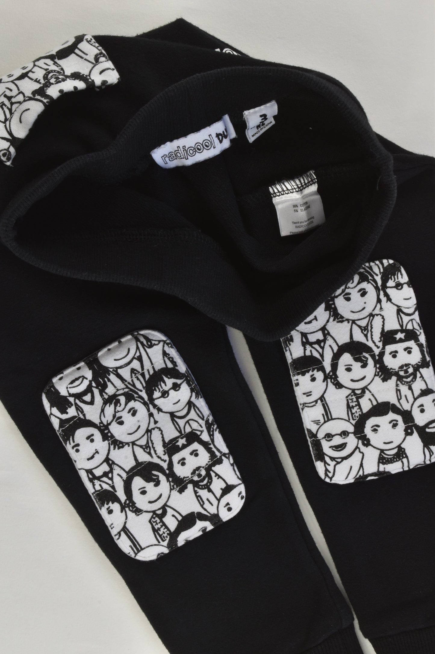 Radicool Dude (NZ) Size 3 Faces Knee Patches and Back Pocket Track Pants
