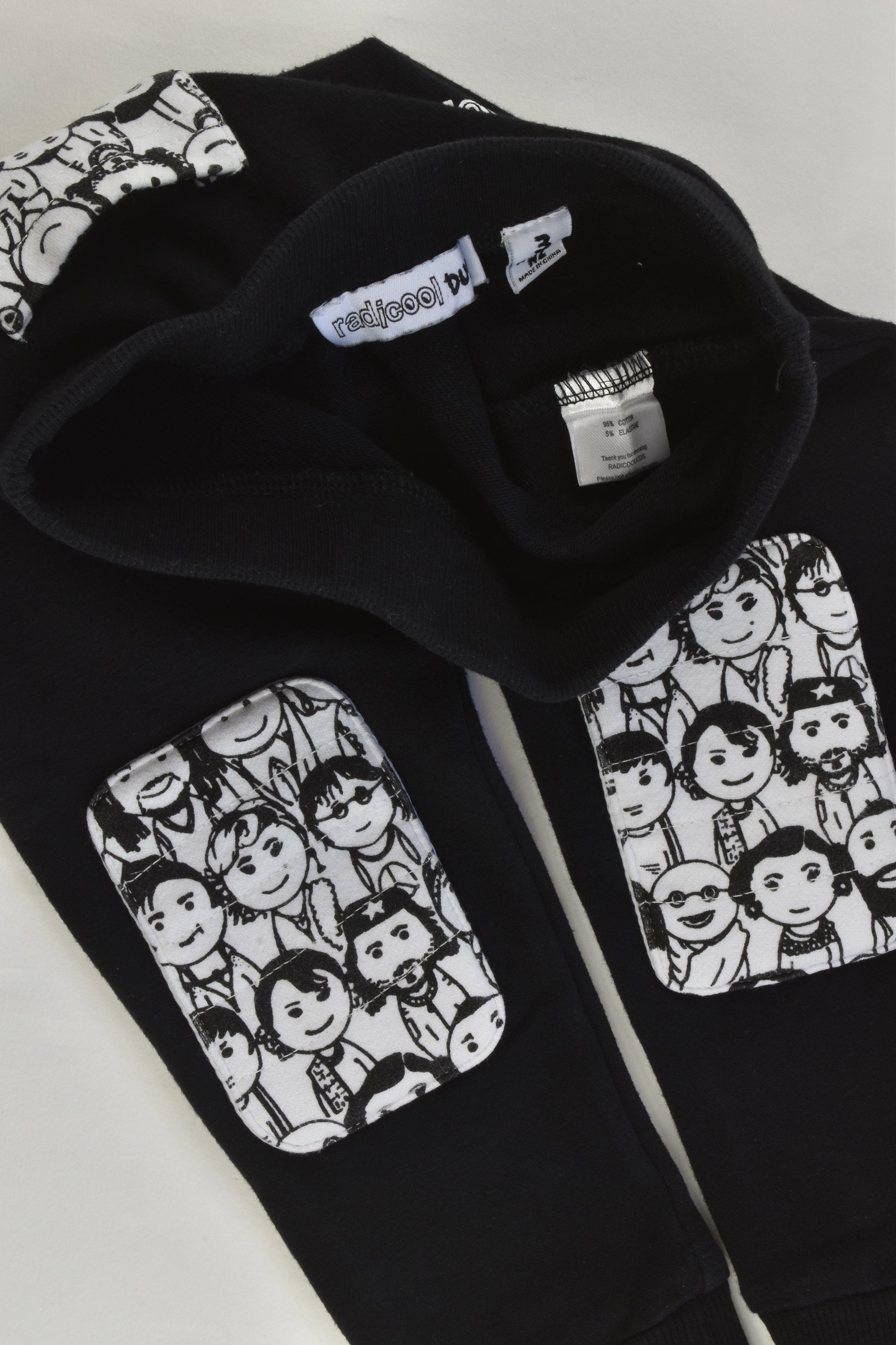 Radicool Dude (NZ) Size 3 Faces Knee Patches and Back Pocket Track Pants