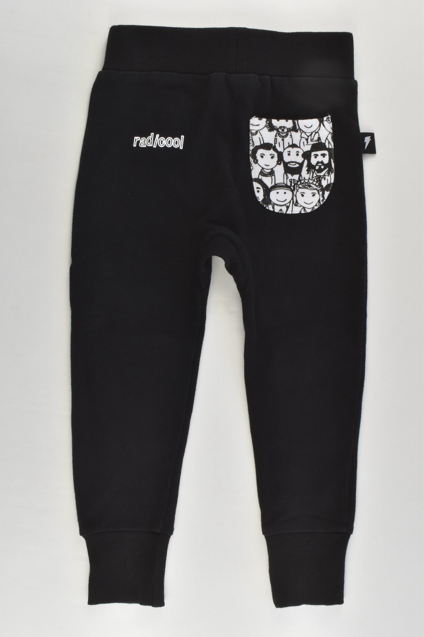 Radicool Dude (NZ) Size 3 Faces Knee Patches and Back Pocket Track Pants