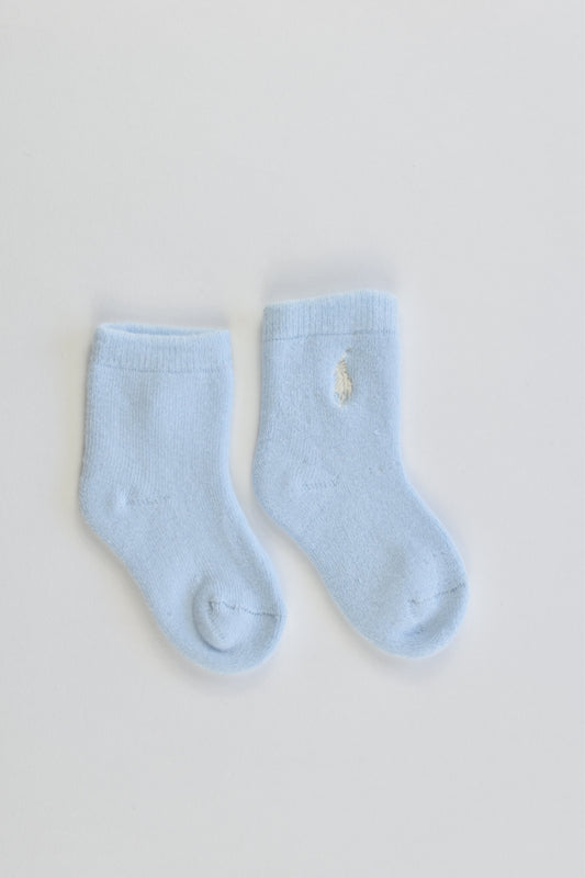 Ralph Lauren Size 0-6 months Warm Blue Socks