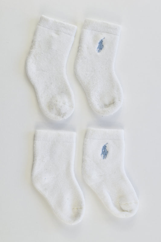 Ralph Lauren Size 0-6 months Warm White Socks Two Pairs