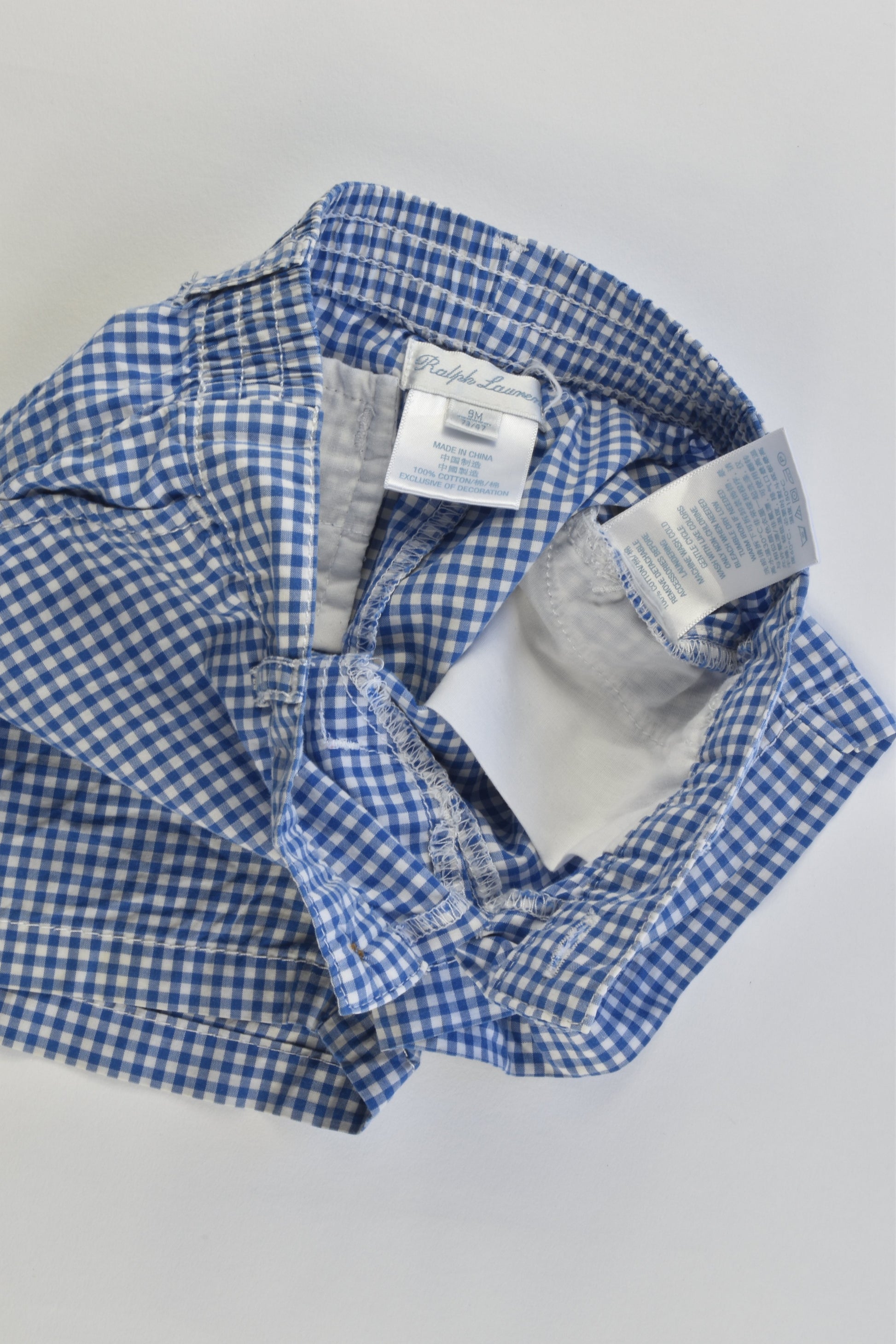 Ralph Lauren Size 0 (9 months) Checked Shorts