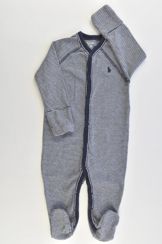 Ralph Lauren Size 00 (6 months) Striped Footed Romper