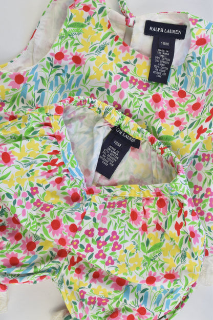 Ralph Lauren Size 1-2 (18 months) Lined Floral Outfit