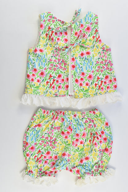 Ralph Lauren Size 1-2 (18 months) Lined Floral Outfit