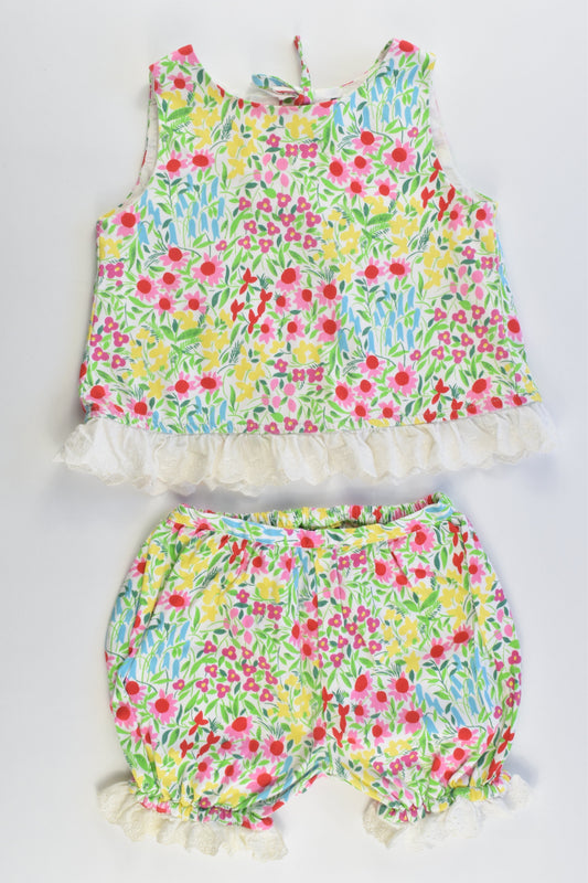 Ralph Lauren Size 1-2 (18 months) Lined Floral Outfit