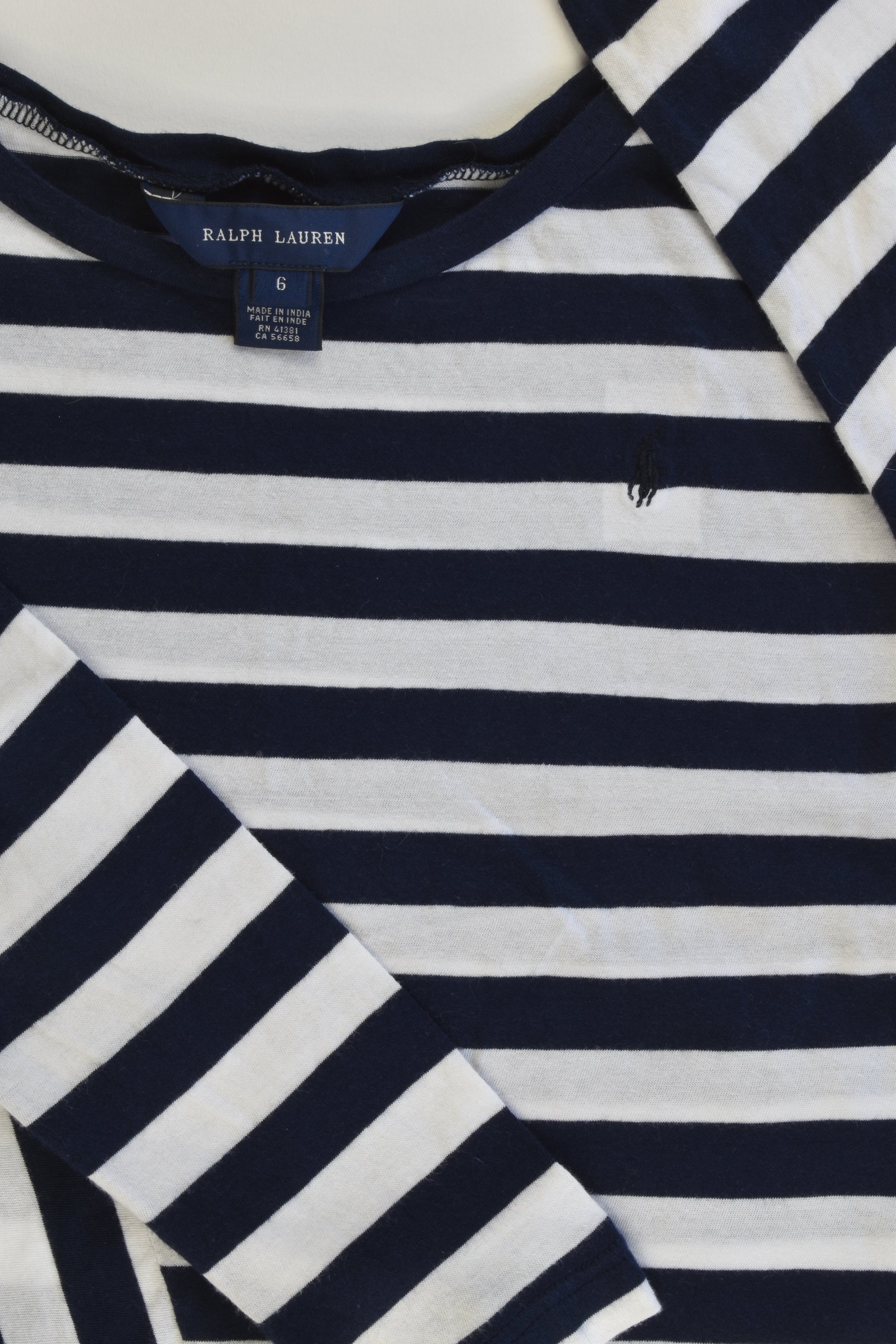 Ralph Lauren Size 6 Loose Fit Striped Top