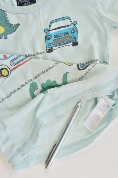 R&B Size 1 (12-18 months) Vehicles and Dinosaurs T-shirt