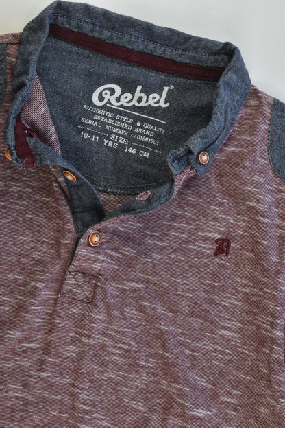 Rebel Size 10-11 Collared T-shirt