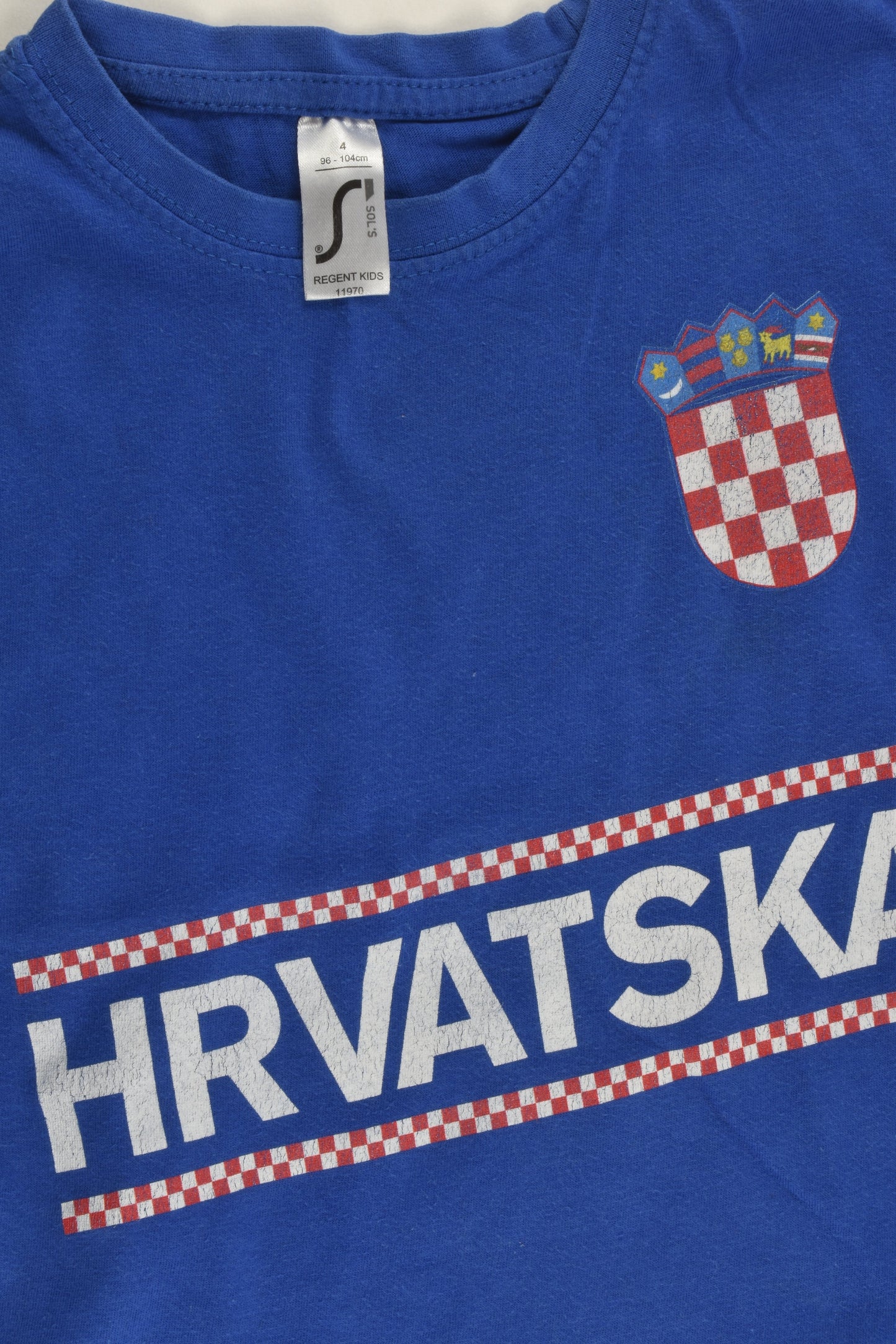 Regent Kids Size 4 (96-104 cm) 'Hrvatska' T-shirt
