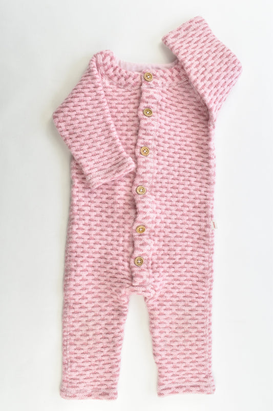 Reima (Finland) Size 74/80 cm (9-12 months) Wool Onesie with Wooden Buttons