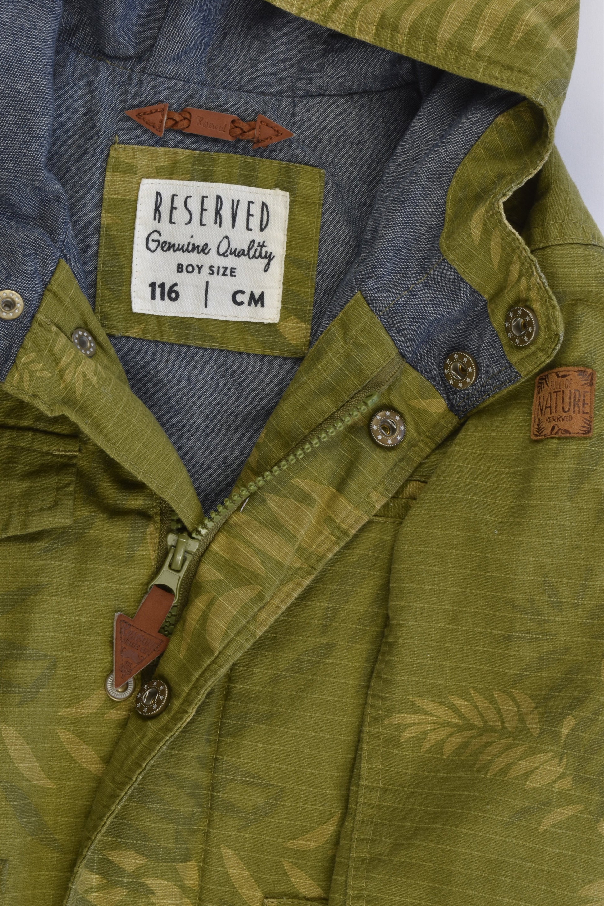 Reserved Size 6 (116 cm) 'Full Of Nature' Hooded Jacket