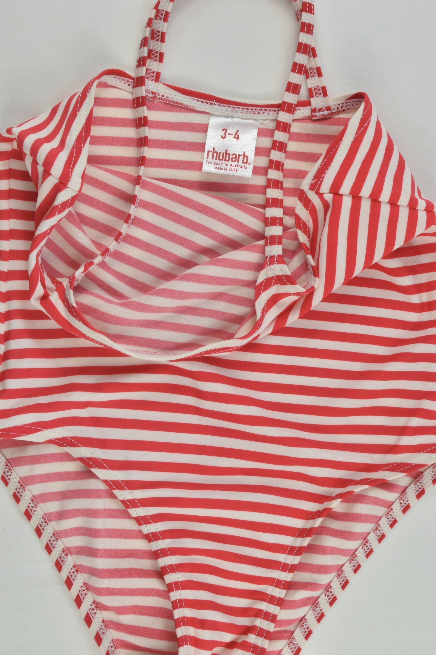 Rhubarb Size 3-4 Striped Swimsuit
