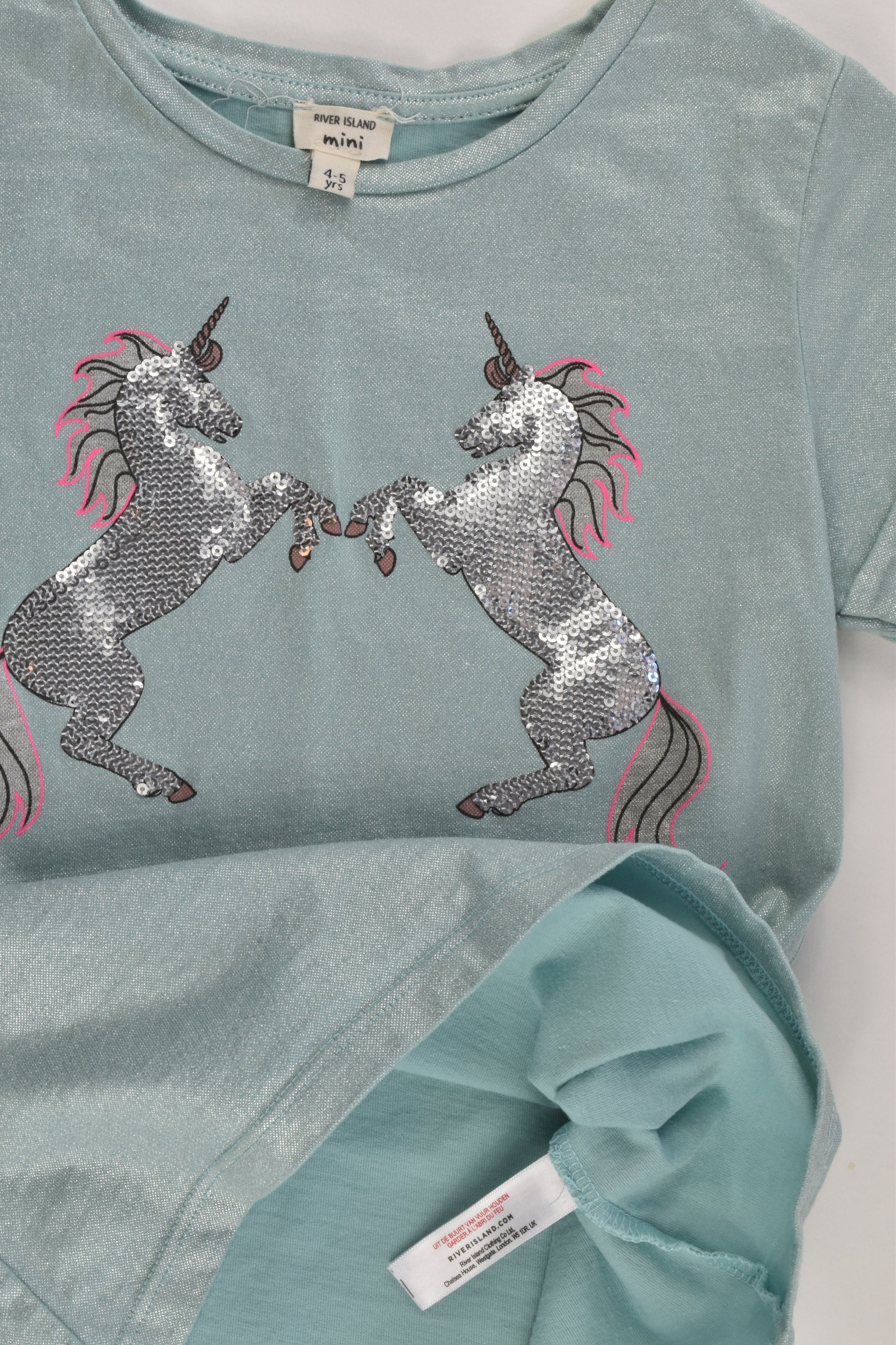River Island Mini Size 4-5 (110 cm) Unicorn T-shirt